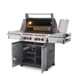 Napoleon Prestige Pro 500-3 Edelstahl Gasgrill Inkl. Drehspieß - Modell 2023 - SMART Deal Inkl. Grillfürst Grill Control -Napoleon Napoleon Prestige Pro 500 seitlich offen